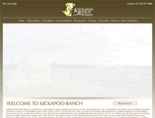 Tablet Screenshot of kickapooranchpetresort.com